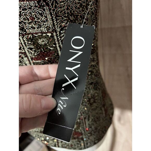 Onyx Nite Formal Tank Women's Medium Black/Red - Picture 5 of 11